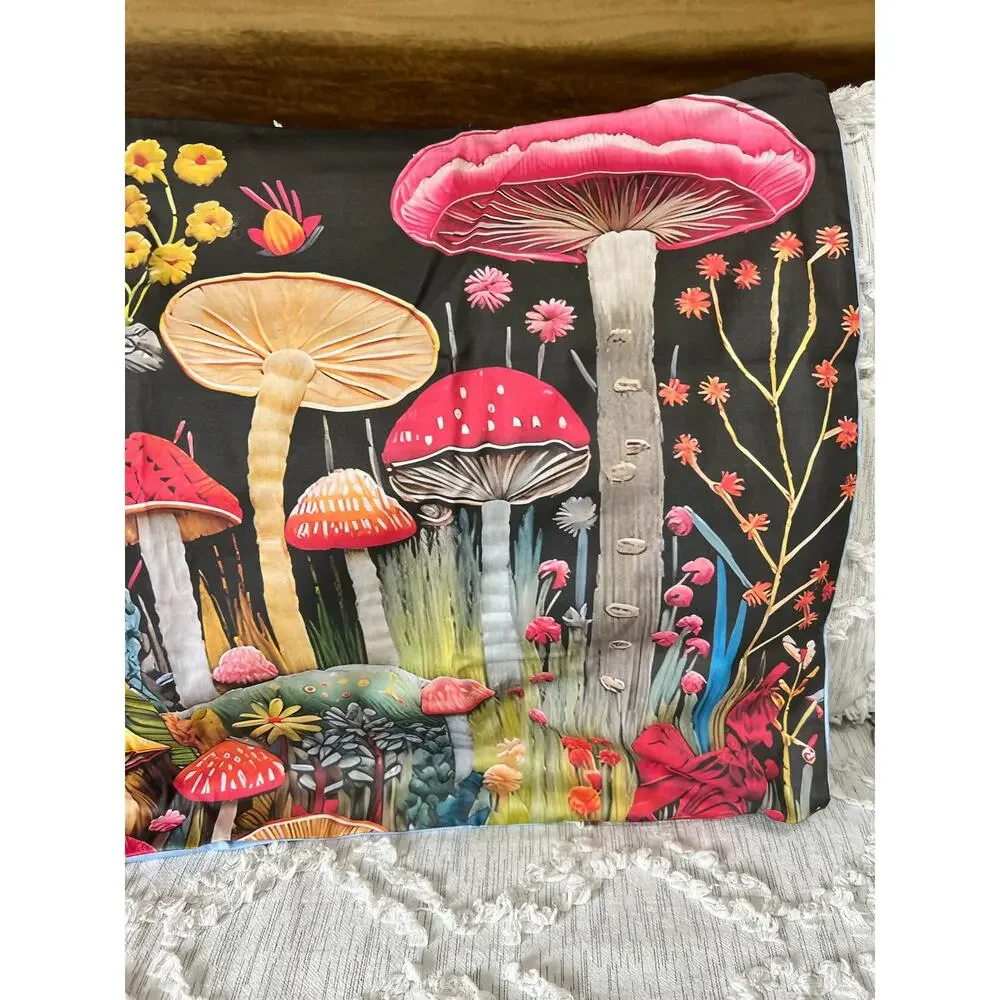 Handmade Mushroom Duvet and 2 Pillow Shams 90x90 Queen Size *Read